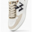 Baskets monogramme blanc et beige clair -  Esmée - Vanessa Wu