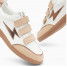 Baskets éclair blanc et beige à semelle rétro - Laurette - Vanessa Wu