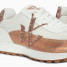Baskets monogramme blanc et rose gold à semelle running - Mona - Vanessa Wu