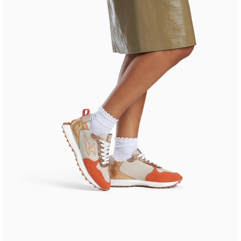 baskets de ville orange gold a lacets baskets de ville orange gold a lacets