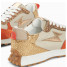 Baskets éclair beige et orange à semelle running -  Lunelle - Vanessa Wu